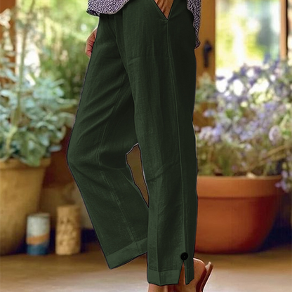 Pantalon Femme Coupe Droite Longueur Cheville