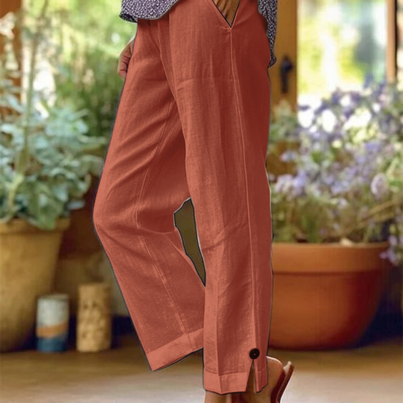 Pantalon Femme Coupe Droite Longueur Cheville