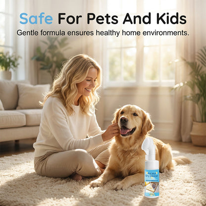 Nettoyant moussant sans eau pour tapis pour animaux de compagnie avec brosse
