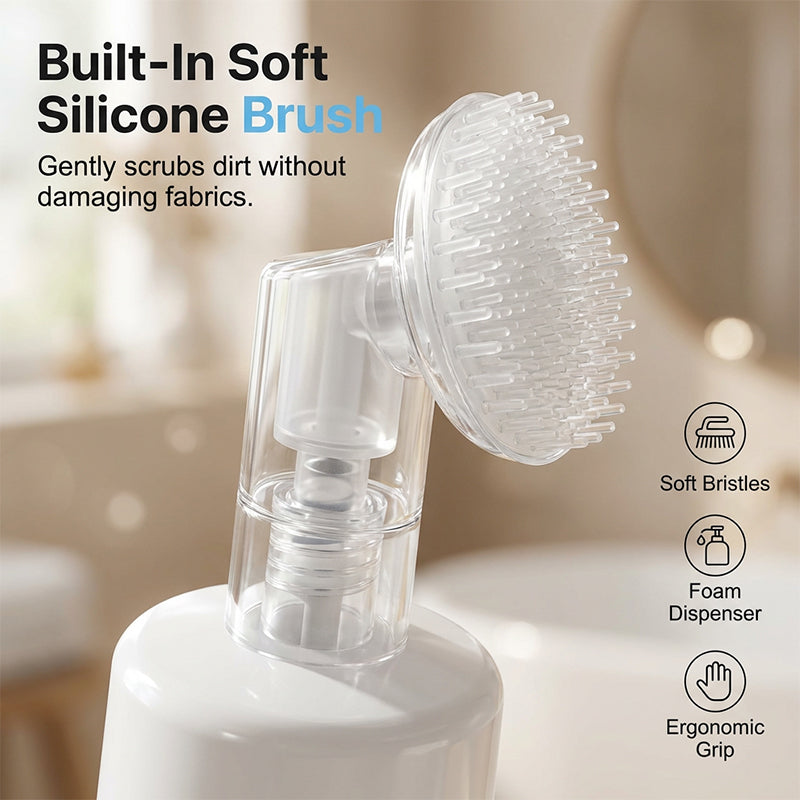 Nettoyant moussant sans eau pour tapis pour animaux de compagnie avec brosse