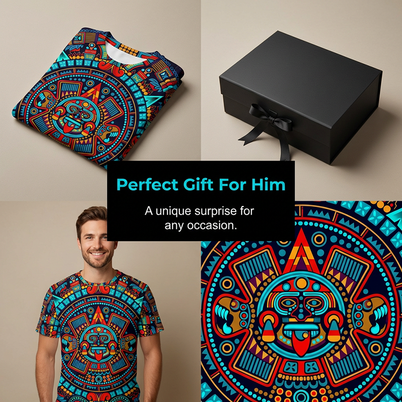💥T-shirt à manches courtes pour homme, style tribal vintage✈️