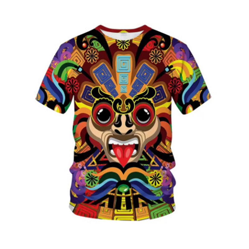 💥T-shirt à manches courtes pour homme, style tribal vintage✈️