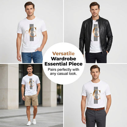 T-shirt pour homme à imprimé graphique avec lettres en gras