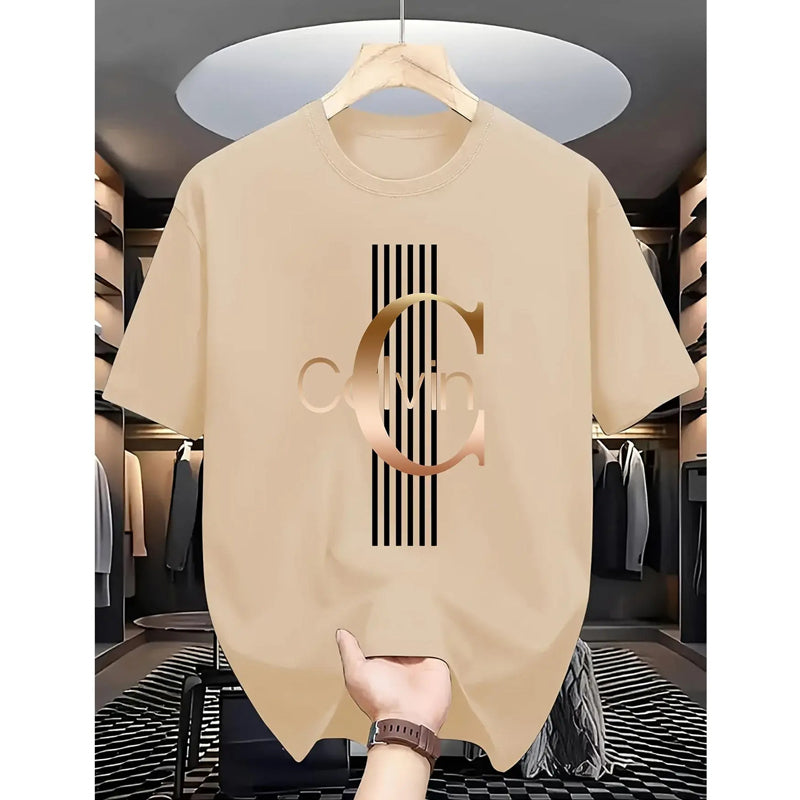 T-shirt pour homme à imprimé graphique avec lettres en gras