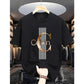 T-shirt pour homme à imprimé graphique avec lettres en gras