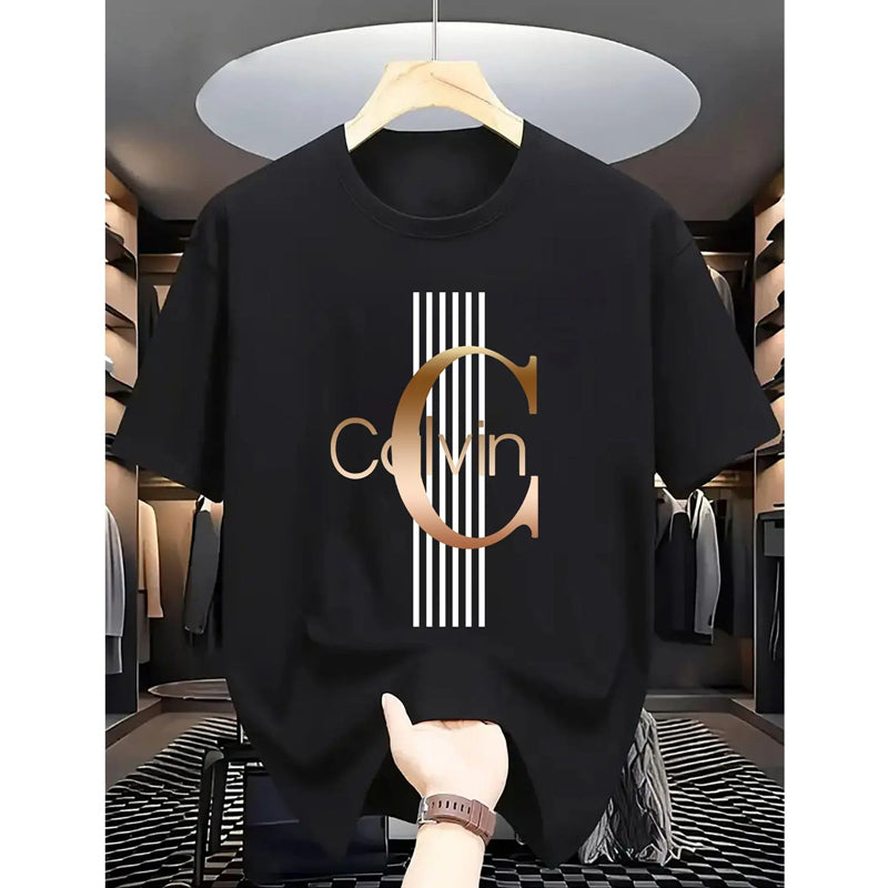 T-shirt pour homme à imprimé graphique avec lettres en gras