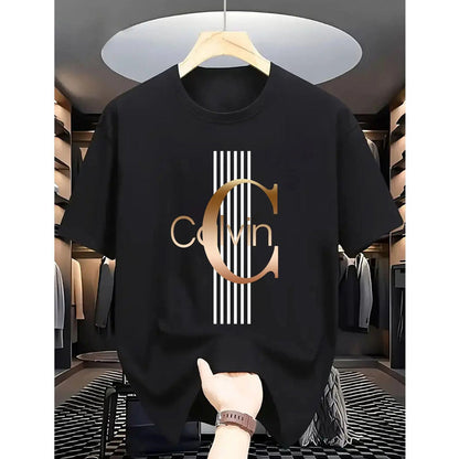 T-shirt pour homme à imprimé graphique avec lettres en gras