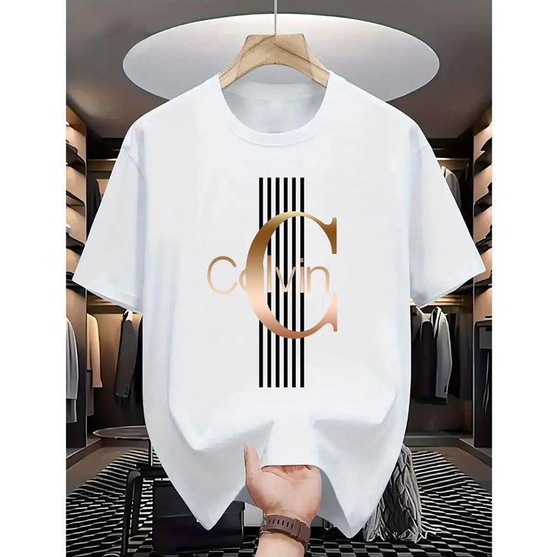 T-shirt pour homme à imprimé graphique avec lettres en gras