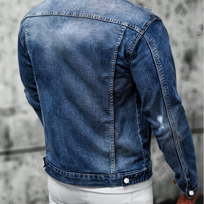🧥 PROMO LIMITÉE 50% DE RÉDUCTION ! 👖 Veste en Jean Délavé Vintage pour Homme – Design Intemporel, Tissu Durable & Poches Fonctionnelles ✨