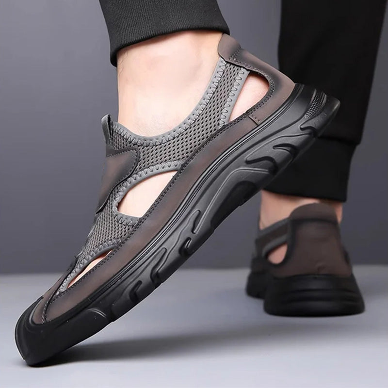 🔥49% 👟 Sandales Homme Femme en Maille Respirante – Semelle Confortable Anti-Dérapante Style Randonnée Urbaine🌿 bout fermé et semelle souple