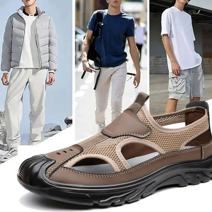 🔥49% 👟 Sandales Homme Femme en Maille Respirante – Semelle Confortable Anti-Dérapante Style Randonnée Urbaine🌿 bout fermé et semelle souple