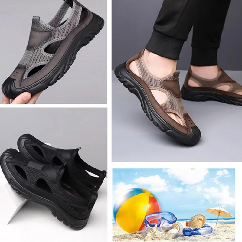🔥49% 👟 Sandales Homme Femme en Maille Respirante – Semelle Confortable Anti-Dérapante Style Randonnée Urbaine🌿 bout fermé et semelle souple