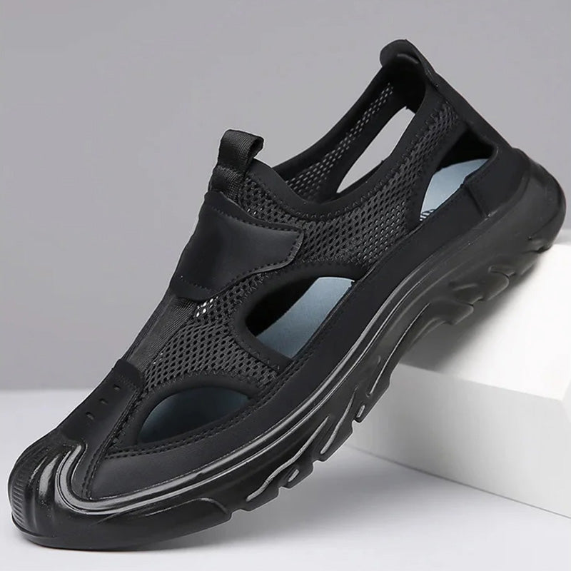 🔥49% 👟 Sandales Homme Femme en Maille Respirante – Semelle Confortable Anti-Dérapante Style Randonnée Urbaine🌿 bout fermé et semelle souple