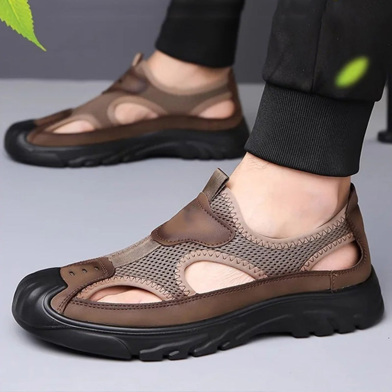 🔥49% 👟 Sandales Homme Femme en Maille Respirante – Semelle Confortable Anti-Dérapante Style Randonnée Urbaine🌿 bout fermé et semelle souple