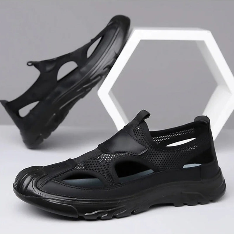 🔥49% 👟 Sandales Homme Femme en Maille Respirante – Semelle Confortable Anti-Dérapante Style Randonnée Urbaine🌿 bout fermé et semelle souple