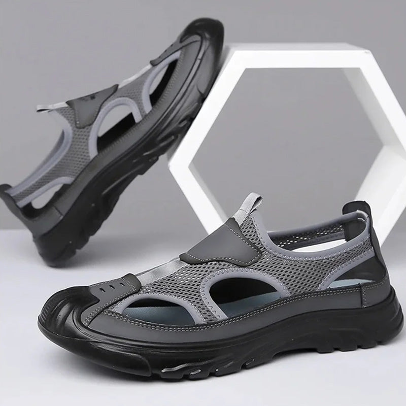 🔥49% 👟 Sandales Homme Femme en Maille Respirante – Semelle Confortable Anti-Dérapante Style Randonnée Urbaine🌿 bout fermé et semelle souple