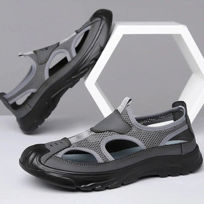 🔥49% 👟 Sandales Homme Femme en Maille Respirante – Semelle Confortable Anti-Dérapante Style Randonnée Urbaine🌿 bout fermé et semelle souple