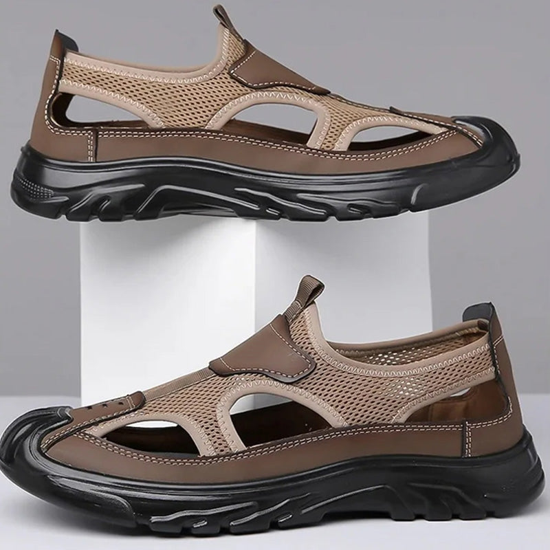 🔥49% 👟 Sandales Homme Femme en Maille Respirante – Semelle Confortable Anti-Dérapante Style Randonnée Urbaine🌿 bout fermé et semelle souple