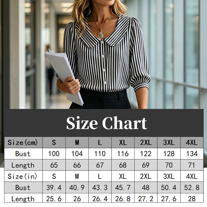 🔥Nouveautés et offres spéciales - Chemise à rayures boutonnée « Summer Commuter »