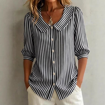 🔥Nouveautés et offres spéciales - Chemise à rayures boutonnée « Summer Commuter »