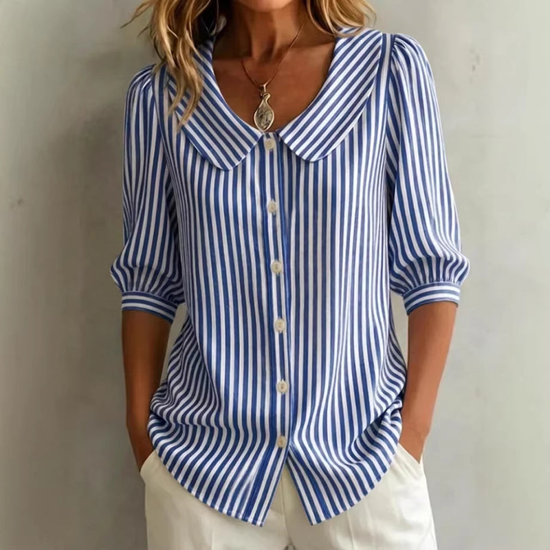 🔥Nouveautés et offres spéciales - Chemise à rayures boutonnée « Summer Commuter »