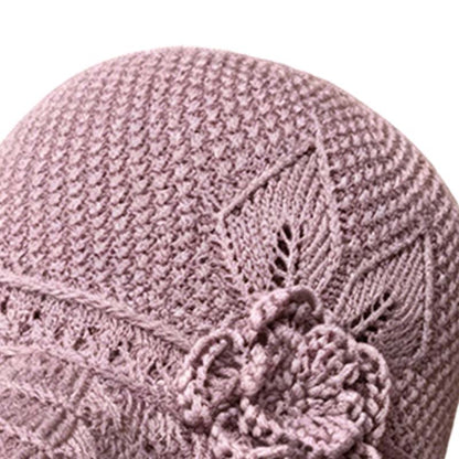 📢⏰👒 PROMO -50% ! Chapeau Bob au Crochet pour Femme avec Fleur – Bord Large, Sangle Menton, 5 Couleurs (Coton)
