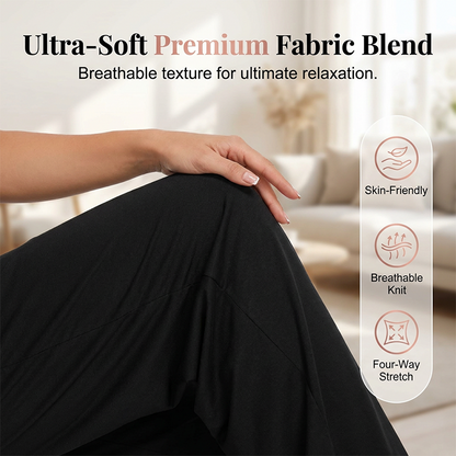 Pantalon de yoga et de détente à taille haute pour femme, avec poche