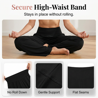 Pantalon de yoga et de détente à taille haute pour femme, avec poche