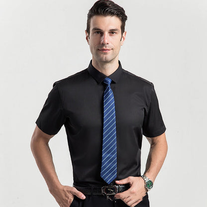 📢📢50 % DE RÉDUCTION !! ⏰Chemise Habillée Extensible à Manches Courtes pour Hommes