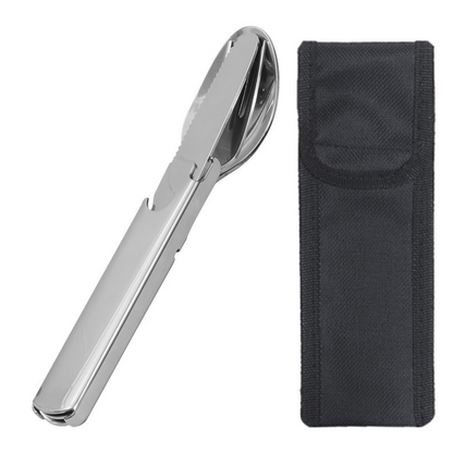 Set de couverts de voyage 4 en 1 en acier inoxydabl