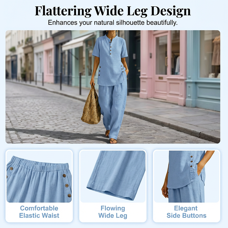 Ensemble deux pièces uni pour femme