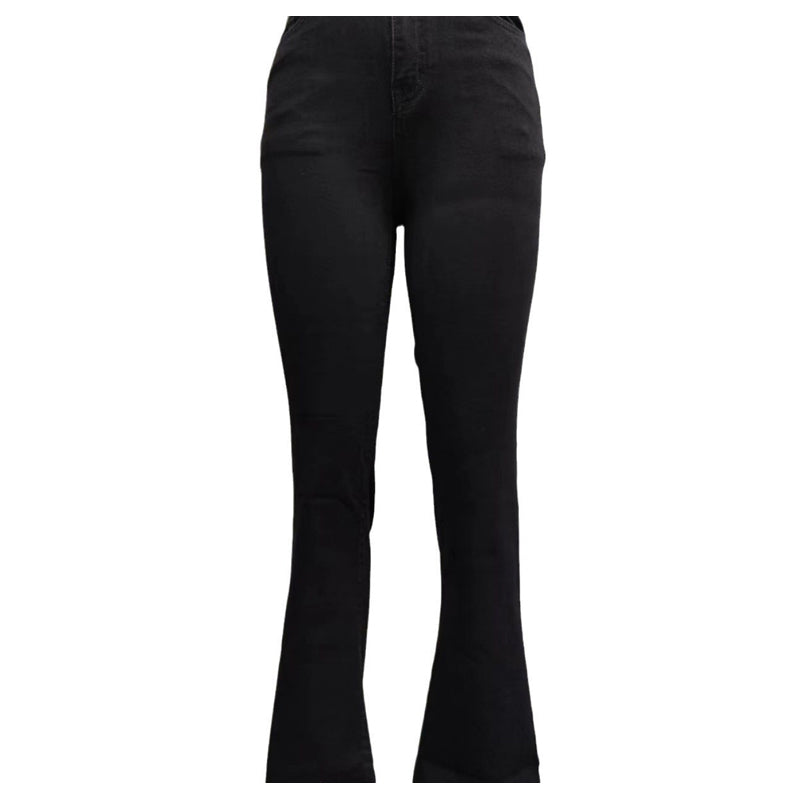 Jean évasé extensible à taille haute pour femme