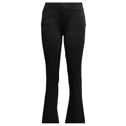 Jean évasé extensible à taille haute pour femme