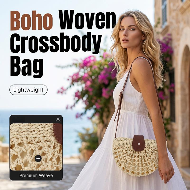 📢📢40 % DE RÉDUCTION !! ⏰Sac à bandoulière tissé pour femme