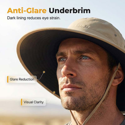 🧢☀️ Chapeau à larges bords avec protection UPF 50+ et cache-cou 🛡️🌿