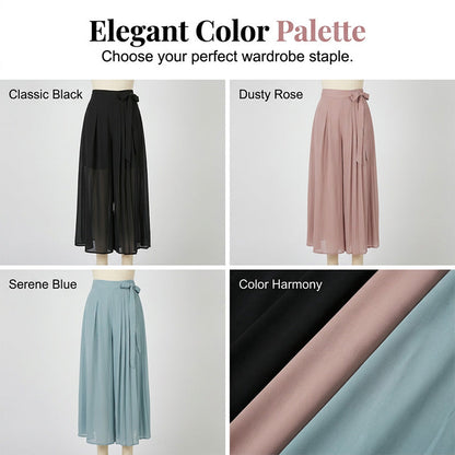 Culotte décontractée unie à taille nouée