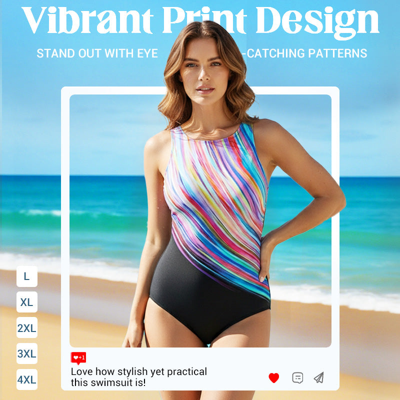 Maillot de Bain Femme Une Pièce à Imprimé
