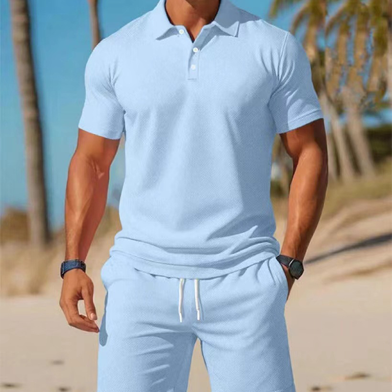 Ensemble d'été deux pièces pour homme, composé d'un et d'un short