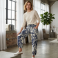 Pantalon de jogging à fleurs taille haute - style vintage