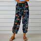 Pantalon de jogging à fleurs taille haute - style vintage