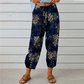 Pantalon de jogging à fleurs taille haute - style vintage