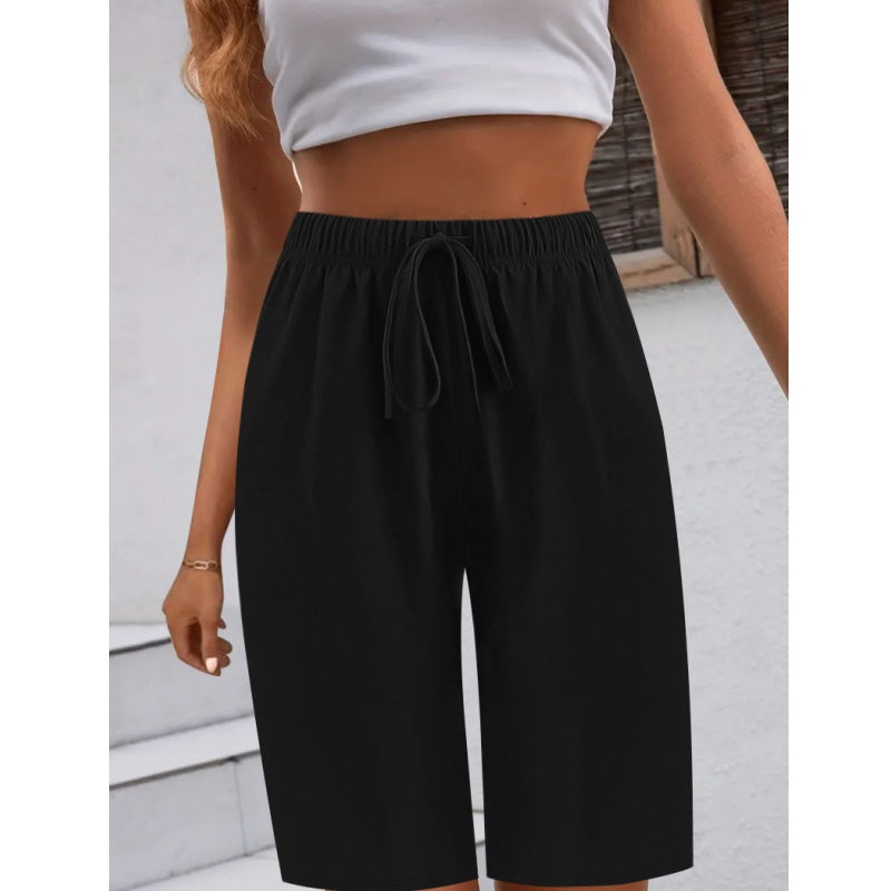 Short ample unie pour femme, style décontracté