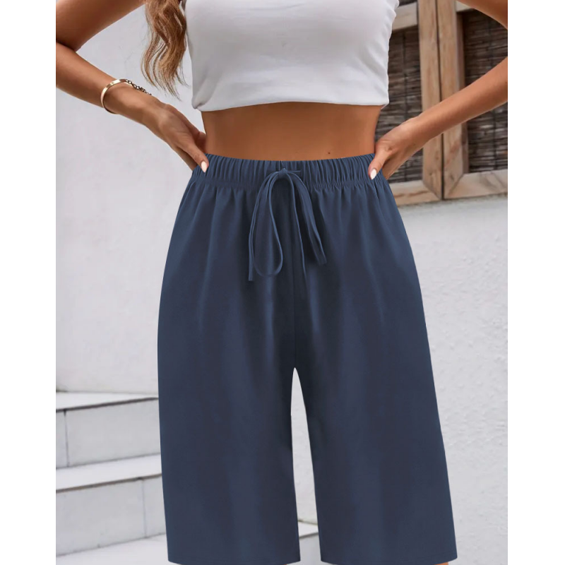 Short ample unie pour femme, style décontracté
