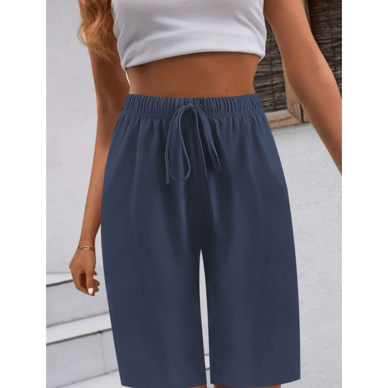 Short ample unie pour femme, style décontracté