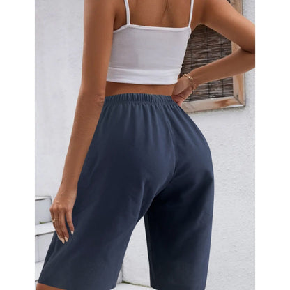 Short ample unie pour femme, style décontracté