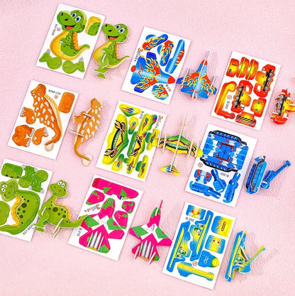 🦖 50 % DE RÉDUCTION ! 🧩 PUZZLE 3D ÉDUCATIF - Coffret de 50 pièces Dinosaures aux couleurs vives, développe la créativité et la pensée spatiale dès 4 ans 🎨✨
