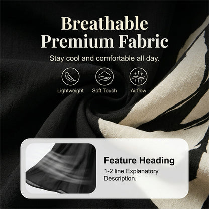 📢📢 50% DE RÉDUCTION !! ⏰ Ensemble haut élégant fluide & pantalon imprimé pour femme