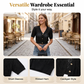 Pull Court Col V Boutonné pour Femme