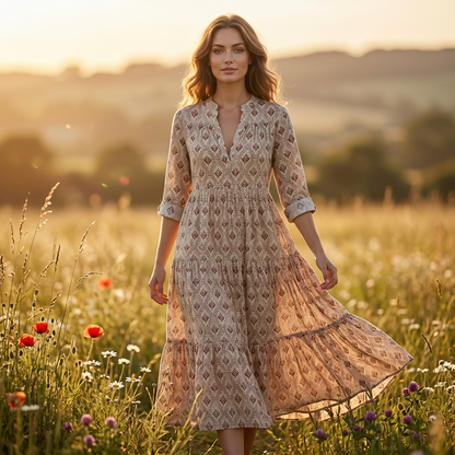 Robe d'été à fleurs pour femme