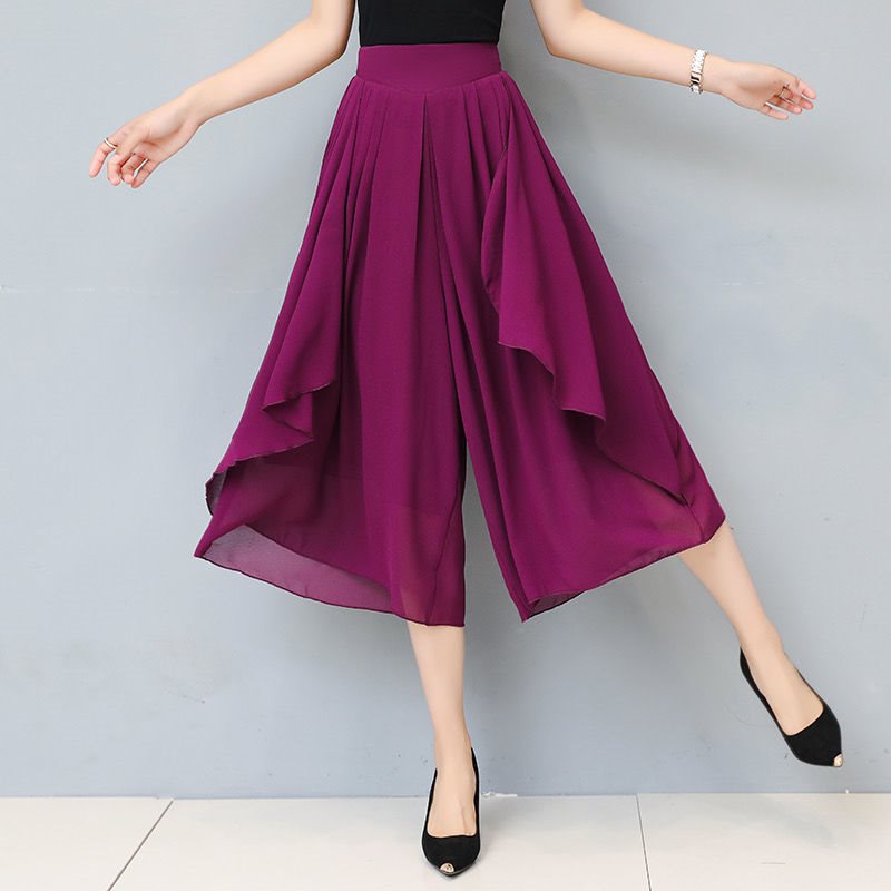 Culotte courte en mousseline taille haute pour femme